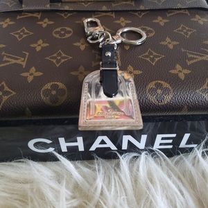 Louis Vuitton Metal Luggage Tag Key Chain